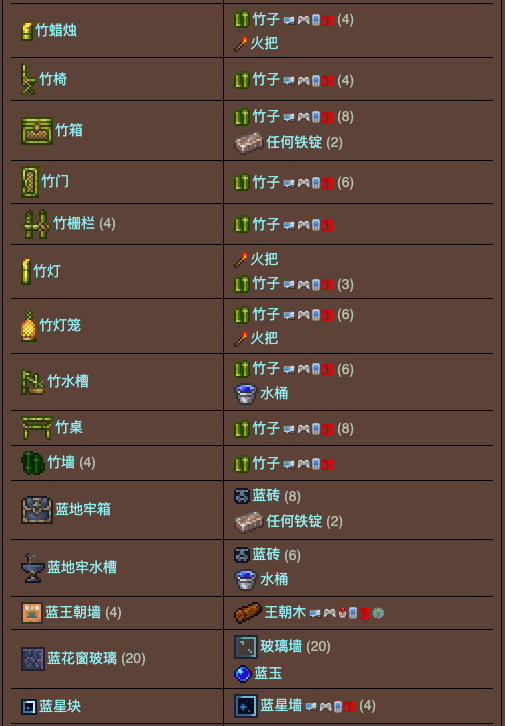 泰拉瑞亚原版百科泰拉瑞亚工作台合成表 泰拉瑞亚工作台怎么用配图