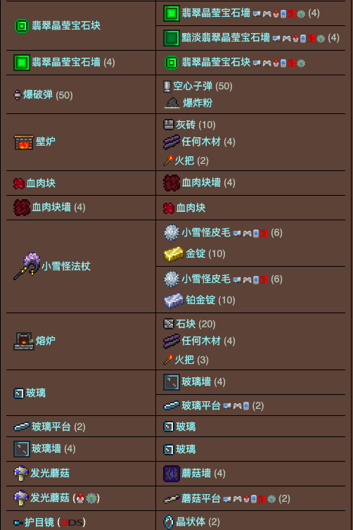 泰拉瑞亚原版百科泰拉瑞亚工作台合成表 泰拉瑞亚工作台怎么用配图