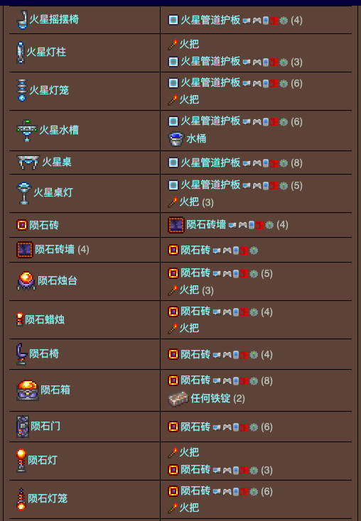 泰拉瑞亚原版百科泰拉瑞亚工作台合成表 泰拉瑞亚工作台怎么用配图