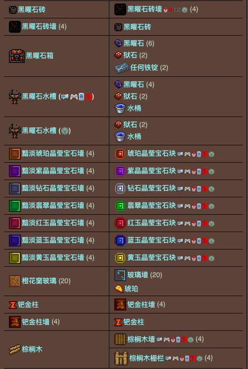 泰拉瑞亚原版百科泰拉瑞亚工作台合成表 泰拉瑞亚工作台怎么用配图