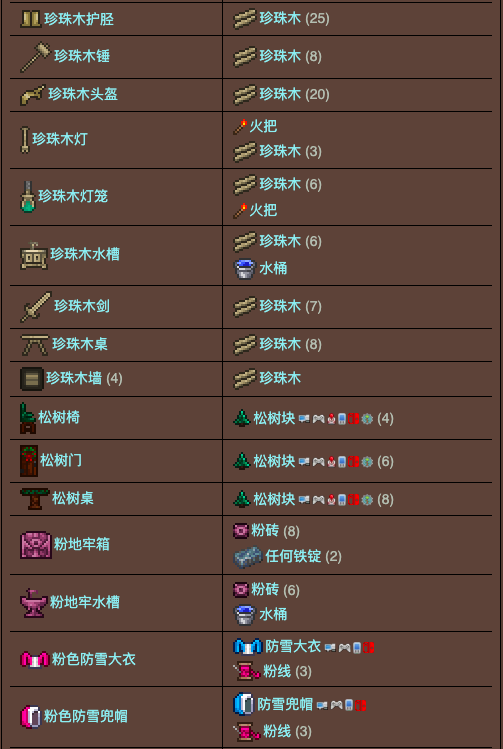 泰拉瑞亚原版百科泰拉瑞亚工作台合成表 泰拉瑞亚工作台怎么用配图