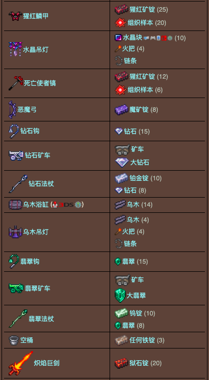 泰拉瑞亚原版百科泰拉瑞亚铁砧怎么做 泰拉瑞亚铁砧/铅砧合成表大全配图