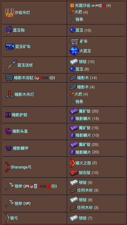 泰拉瑞亚原版百科泰拉瑞亚铁砧怎么做 泰拉瑞亚铁砧/铅砧合成表大全配图