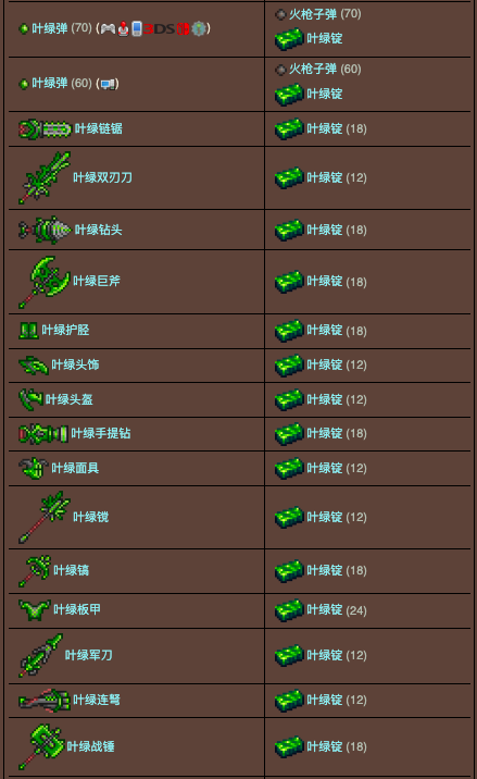 泰拉瑞亚原版百科泰拉瑞亚秘银砧合成表大全 泰拉瑞亚秘银砧怎么做配图