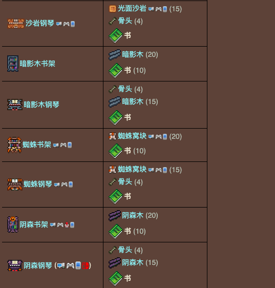 泰拉瑞亚原版百科泰拉瑞亚书有什么用 书怎么做配图