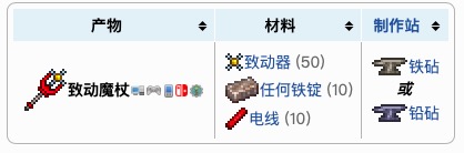 泰拉瑞亚原版百科泰拉瑞亚制动魔杖怎么得怎么用 致动魔杖有什么用配图