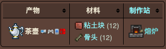 泰拉瑞亚原版百科泰拉瑞亚茶壶怎么制作 茶壶有什么用配图